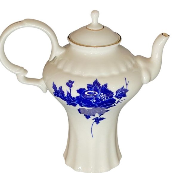 Vintage Bone China Coffee Espresso Tea Set Royal Blue Floral Romanian - Picture 2 of 7